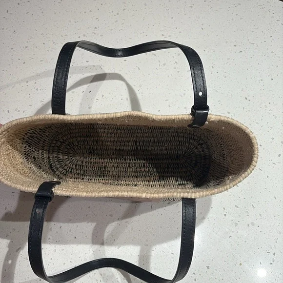 Loewe Square Basket Tote Woven Raffia Small Ombré Black - Picture 5 of 7